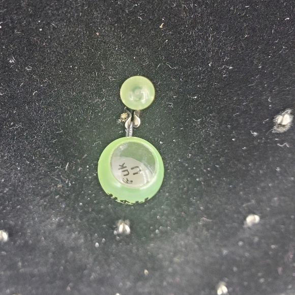 Neon Green Plastic Magic 8 Ball Belly Ring - Picture 3 of 6